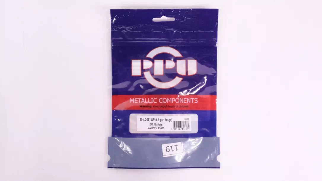 30 (.308'') SP 9.7g (150 gr) Bullets by PPU (50 pcs) (B062) - Hunt Gear Supply