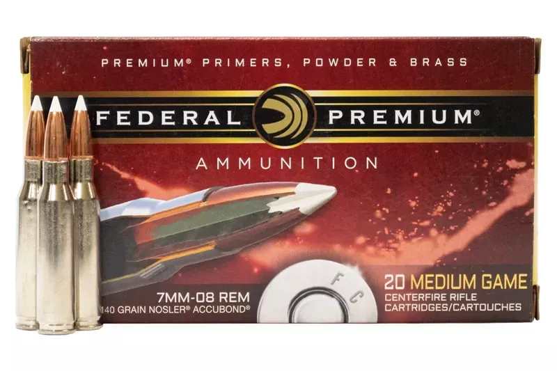Federal 7mm-08 Remington 140 gr Nosler AccuBond 20/Box - Hunt Gear Supply