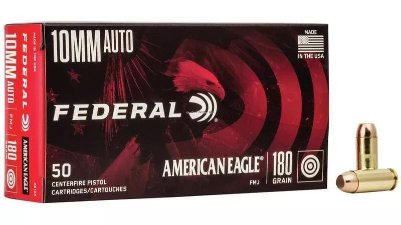 Federal AE10A American Eagle 10mm Auto, 180Gr FMJ, 50 ROUNDS - Hunt Gear Supply