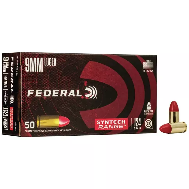 Federal American Eagle 9mm Luger 124gr SJRS Handgun Ammo - 50 Rounds - Hunt Gear Supply