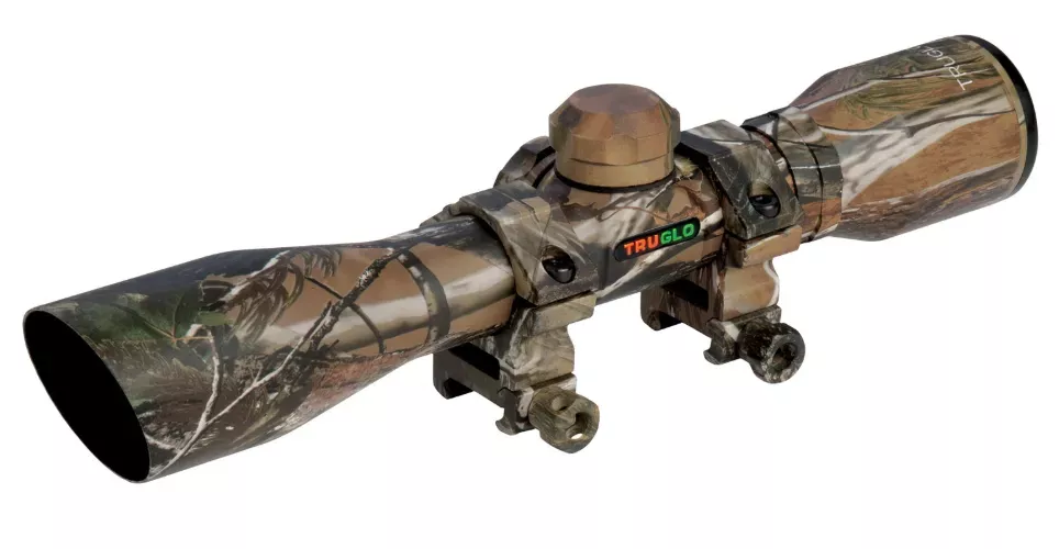 TruGlo TG8504CD Compact Realtree APG 4x 32mm 1 " Tube Diamond Reticle w/Rings - Hunt Gear Supply