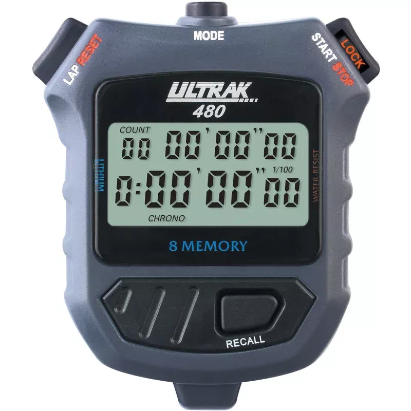 Ultrak 480 - 8 Lap Dual Split Memory Stopwatch Timer